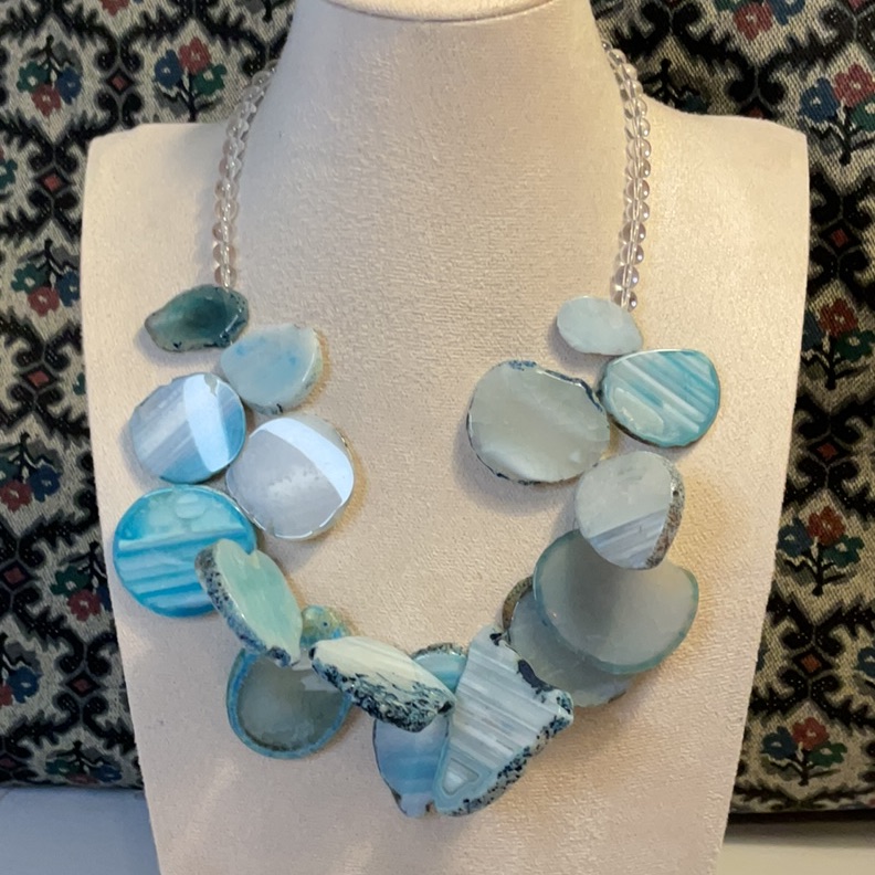 Beautiful Agate Necklace Restrung And Upcycled